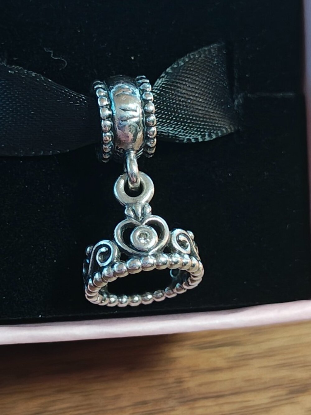Authentic Pandora Retired My Princess Dangle 791117CZ Tiara Crown